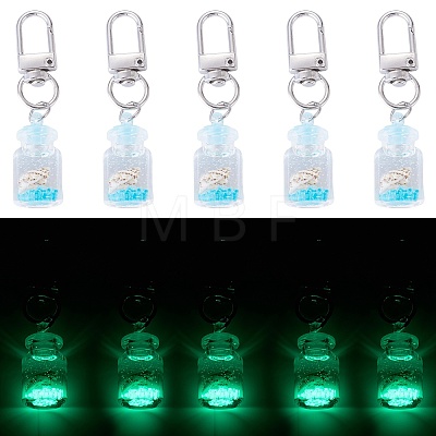 10Pcs Glass Pendant Decorations HJEW-TAD00002-1