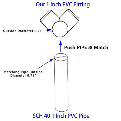 PVC Tee Fittings AJEW-WH0113-93-1