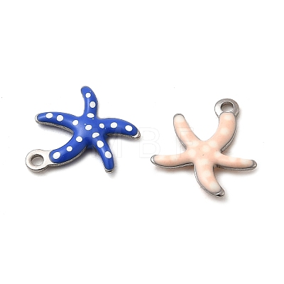 304 Stainless Steel Enamel Charms STAS-Q363-14I-P-1