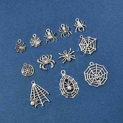 12Pcs 12 Styles Tibetan Style Alloy Pendants FIND-FS0004-67-1