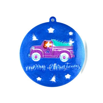 Christmas Ball with Truck Pendant Silicone Molds DIY-K051-23-1