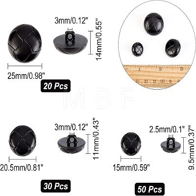 100Pcs 1-Hole Plastic Buttons BUTT-CA0001-05A-1