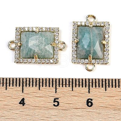 Natural Amazonite Faceted Rectangle Links G-I375-07G-08-1