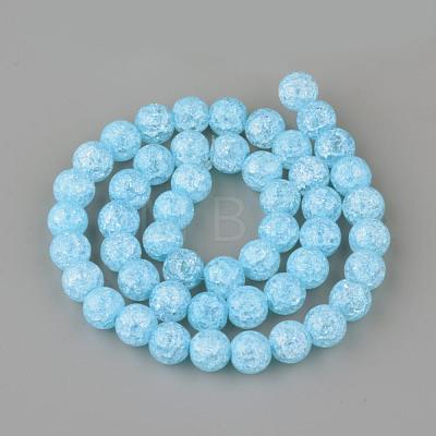 Synthetic Crackle Quartz Beads Strands GLAA-S134-10mm-13-1