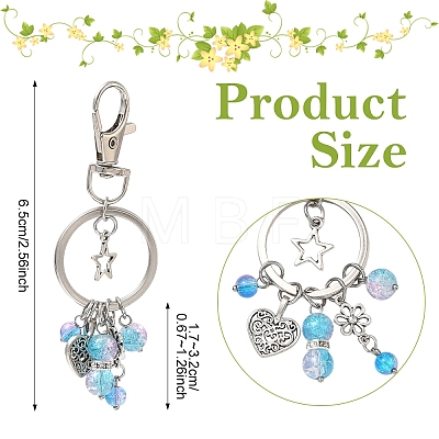 Alloy & Glass Keychains KEYC-YW00303-02-1