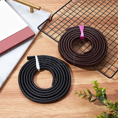Flat Braided Leather Cord WL-WH0003-09A-1