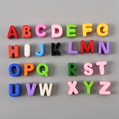 Acrylic European Beads OACR-WH0051-013-1