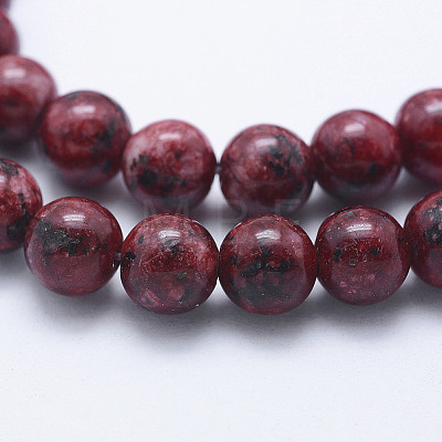 Natural Larvikite Beads Strands X-G-E443-A03-1