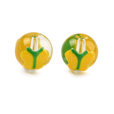 Transparent Glass Enamel Beads GLAA-P078-01A-01-1
