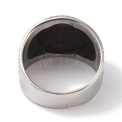 Viking 304 Stainless Steel Odin Raven Finger Rings RJEW-U005-11AS-1