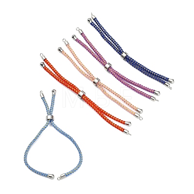 Adjustable Nylon Cord Slider Bracelet Making MAK-F026-A-P-1