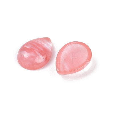 Cherry Quartz Glass Cabochons G-H094-01A-33-1