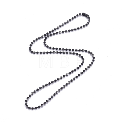 304 Stainless Steel Ball Chain Necklace NJEW-G340-05B-01-1