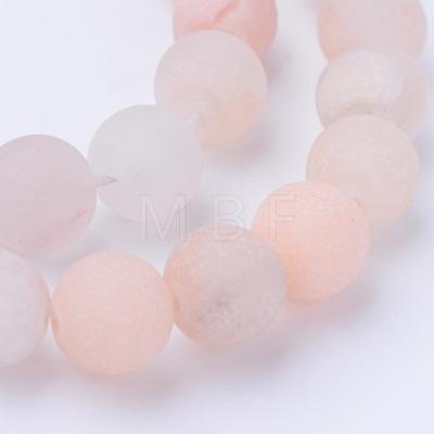 Natural Pink Aventurine Beads Strands X-G-Q462-6mm-13-1