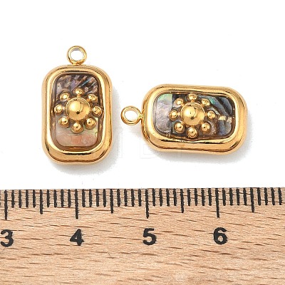 304 Stainless Steel Shell Pendants STAS-F345-01E-G-1