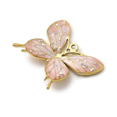 304 Stainless Steel Enamel Pendants STAS-I355-04G-1