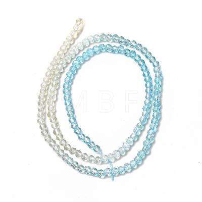 Transparent Gradient Color Glass Beads Strands X1-GLAA-H021-01B-23-1