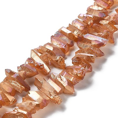 Natural Quartz Crystal Points Beads Strands G-K181-B26-1