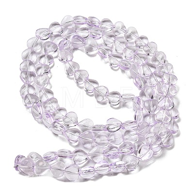 Baking Paint Transparent Glass Beads Strands DGLA-A08-T8mm-KD08-1