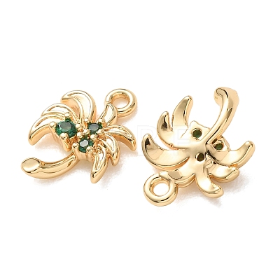 Brass Micro Pave Green Cubic Zirconia Charms KK-A304-09G-1