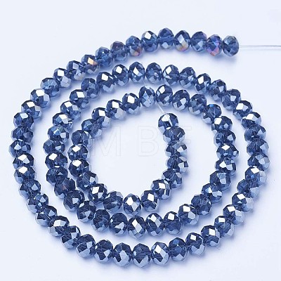 Electroplate Glass Beads Strands EGLA-A044-T1mm-B12-1