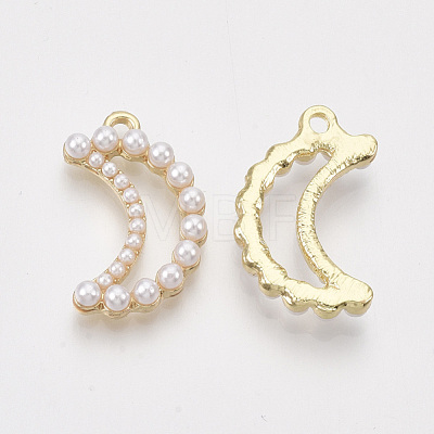 ABS Plastic Imitation Pearl Pendants PALLOY-T071-057-1