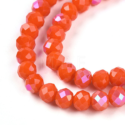 Electroplate Opaque Solid Color Glass Beads Strands LS-EGLA-A044-P6mm-L03-1-1