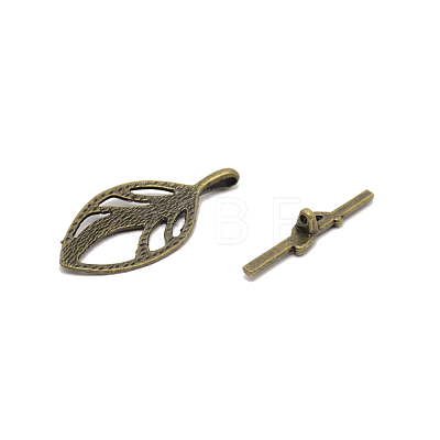 Zinc Alloy Toggle Clasps PALLOY-WH0001-13-1