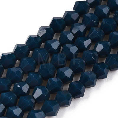 Opaque Solid Color Glass Beads Strands GLAA-TAC0022-4mm-B03-1