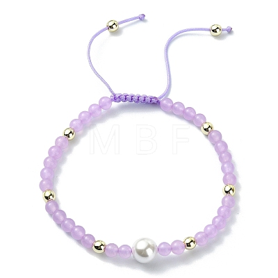 Natural & Dyed Malaysia Jade Braided Bead Bracelets BJEW-JB09988-1