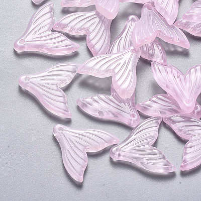 Transparent Spray Painted Glass Pendants X-GLAA-S190-009A-05-1