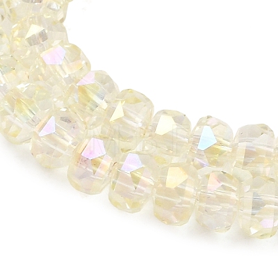 Electroplate Glass Beads Strands GLAA-Q105-03-04-1