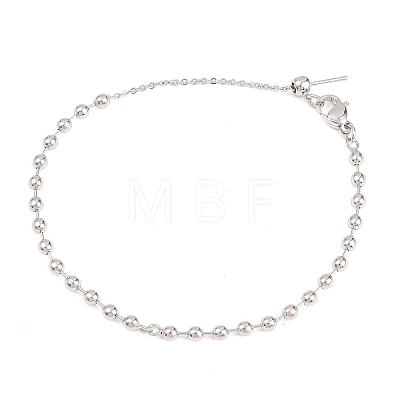 3MM Brass Ball Chain Bracelet Making KK-D238-03P-02-1