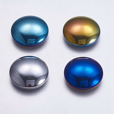 Electroplate Non-magnetic Synthetic Hematite Cabochons G-K237-18B-01-1