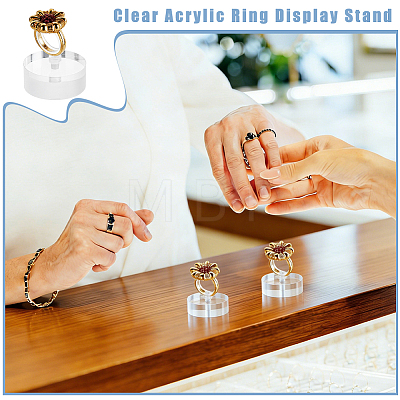 Acrylic Single Ring Display Stands ODIS-WH0099-253-1