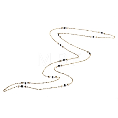 304 Stainless Steel Beaded Necklaces NJEW-H210-K-G-1