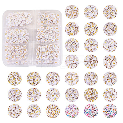 Cheriswelry 1180Pcs 30 Style Opaque Acrylic Beads SACR-CW0001-09-1