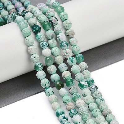 Natural Fire Crackle Agate Beads Strands G-C082-A01-46-1