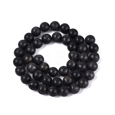 Natural Black Gold Gemstone Beads Strands G-Q601-13A-09-1