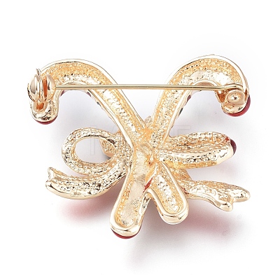 Golden Plated Alloy Brooches X-JEWB-L011-021G-1