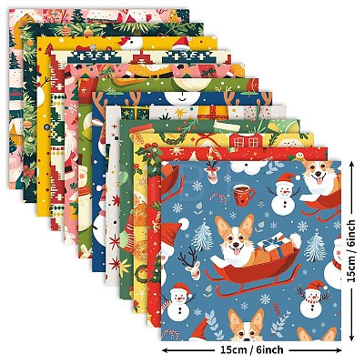 12Pcs Christmas Scrapbook Paper Pads DIY-P085-01A-1