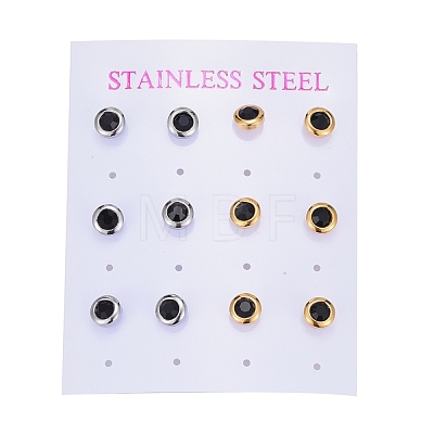 304 Stainless Steel Stud Earrings EJEW-L251-B03-1