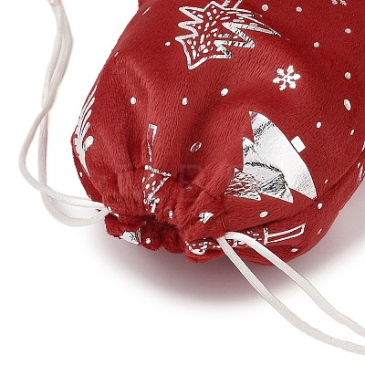 Silver Stamping Christmas Velvet Storage Bags ABAG-Q053-01A-03C-1