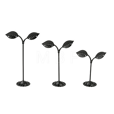 3 Sizes Bean Sprout Leaves Iron Earring Displays EDIS-E013-01A-1