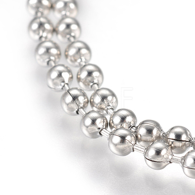 Stainless Steel Ball Chain Necklace Making MAK-L019-01C-P-1