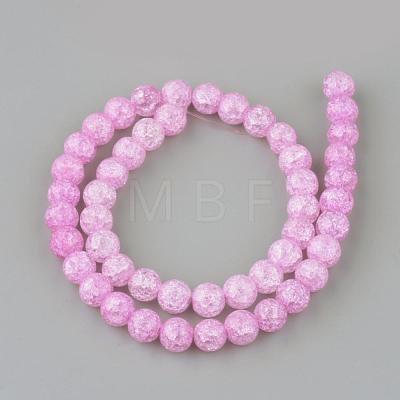 Synthetic Crackle Quartz Beads Strands GLAA-S134-6mm-03-1