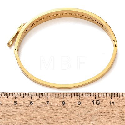 304 Stainless Steel Hinged Rhinestone Bangles for Women BJEW-K307-02G-1