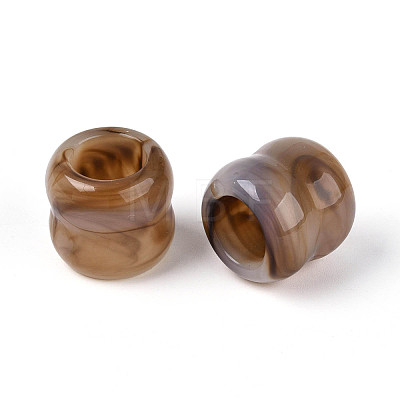 Two Tone Opaque Acrylic Beads OACR-N157-03-1