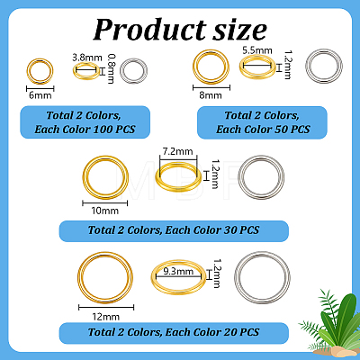 Alloy Closed Jump Rings FIND-PH0038-81-1