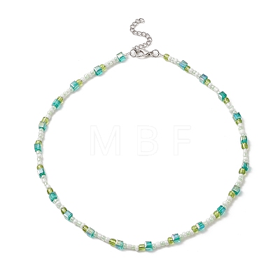 Glass Beaded Necklaces for Women NJEW-JN04265-1